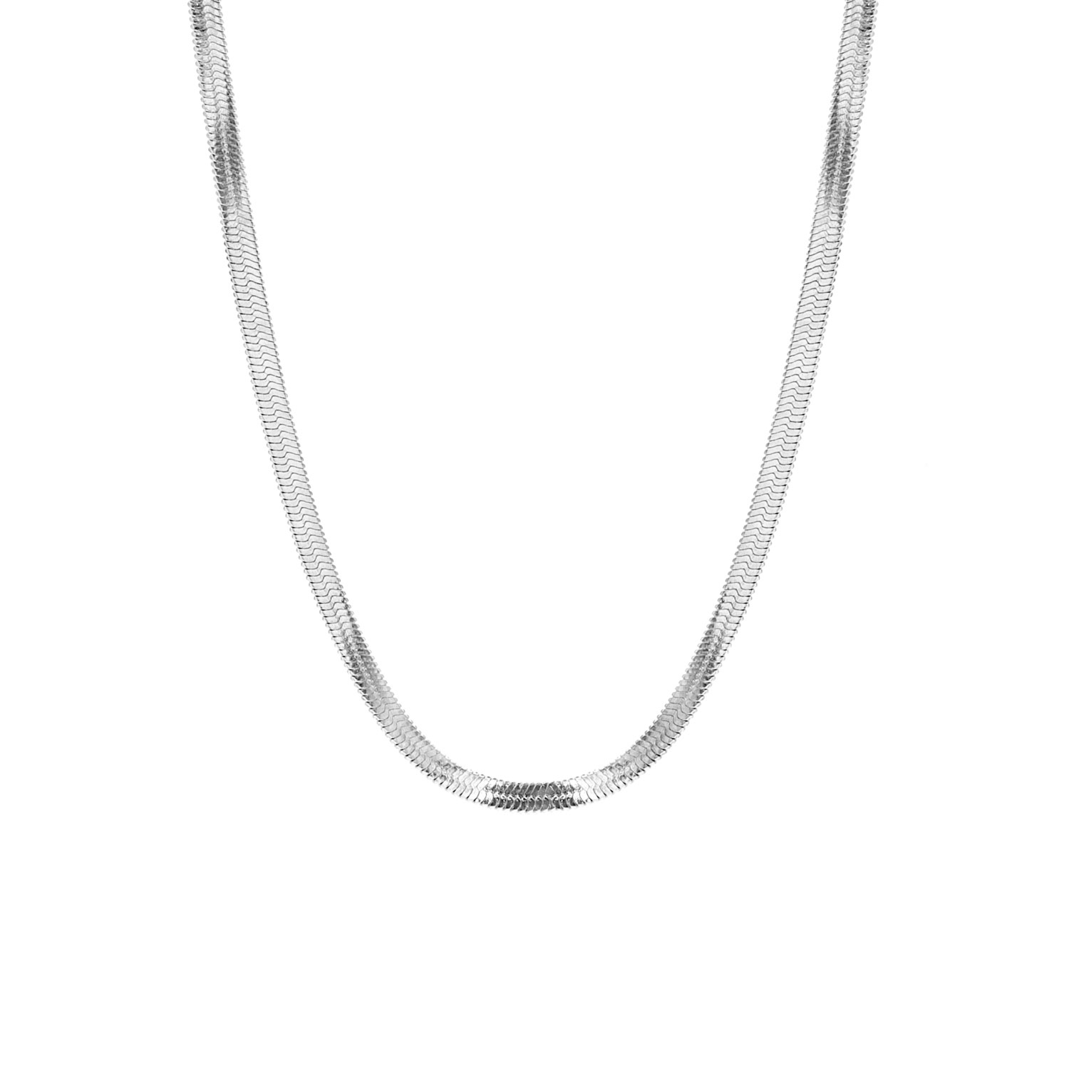 Plat kettinkje zilver