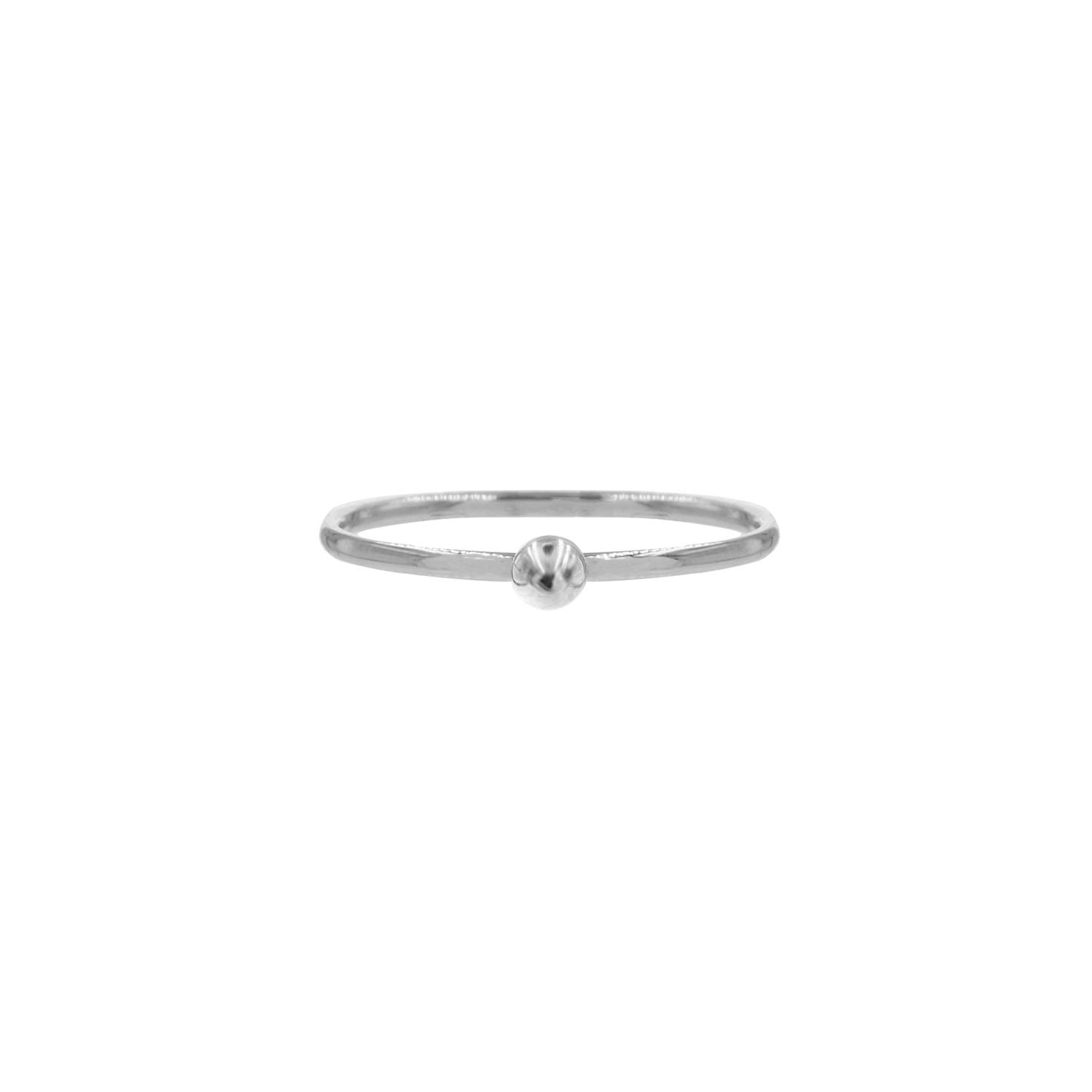 Ring met bolletje zilver