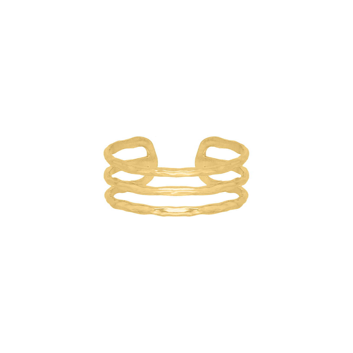Triple ring verstelbaar goudkleurig