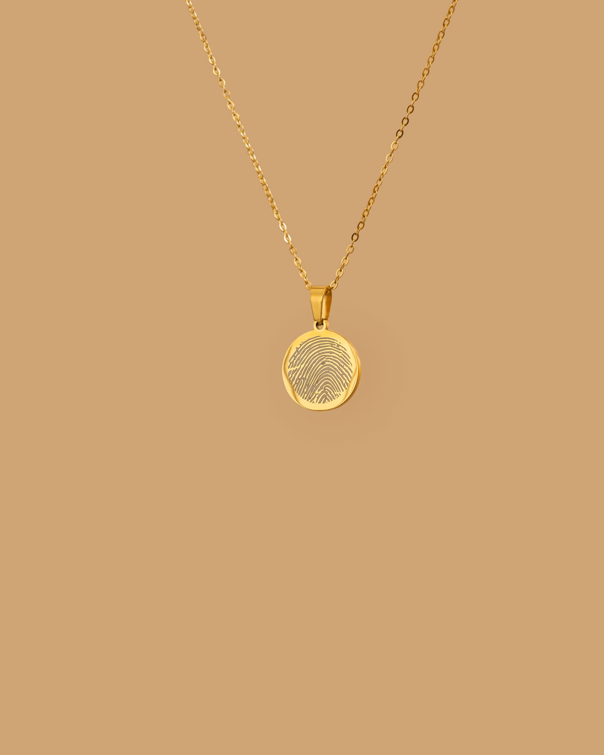Gouden vingerafdruk ketting