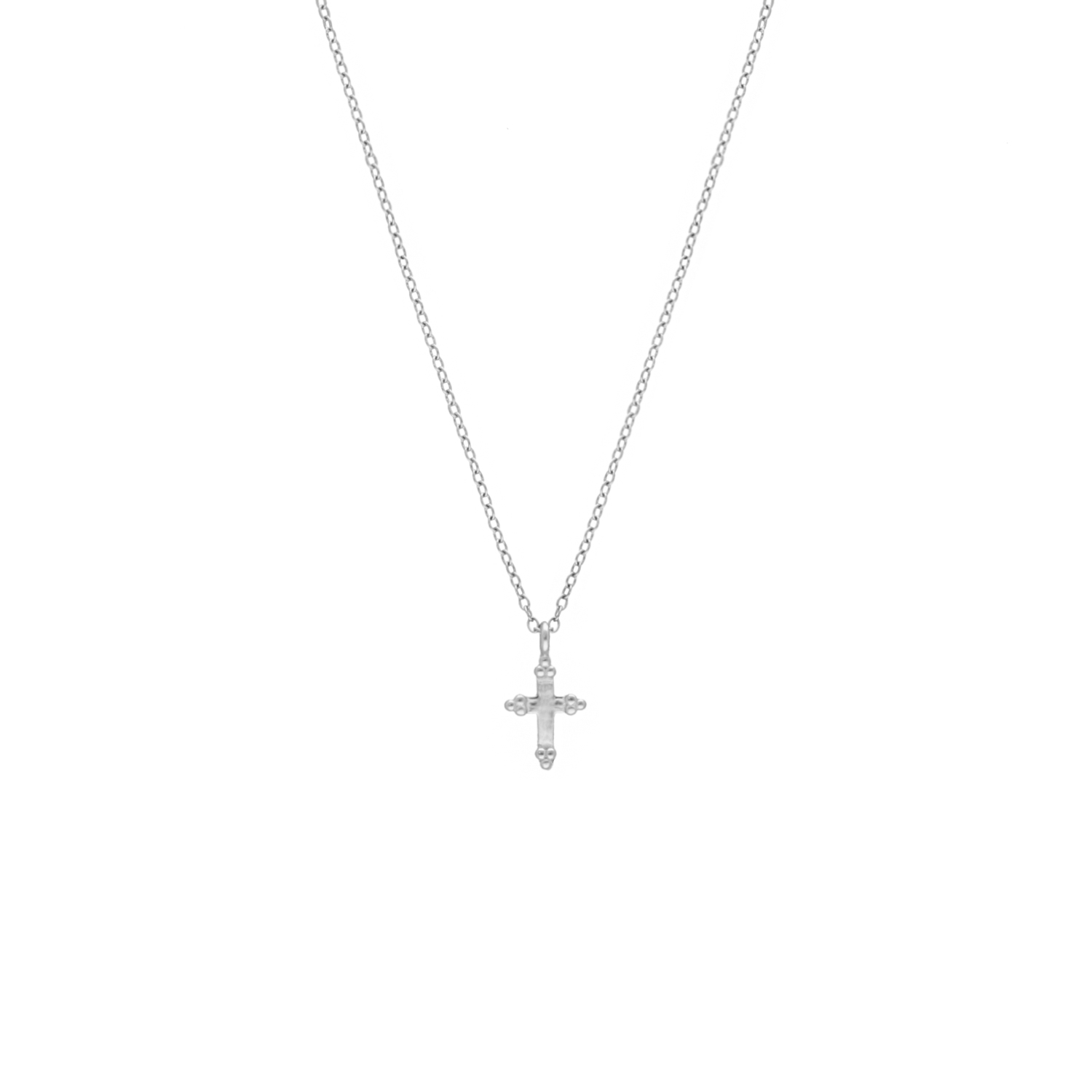 Zilveren ketting met kruisje