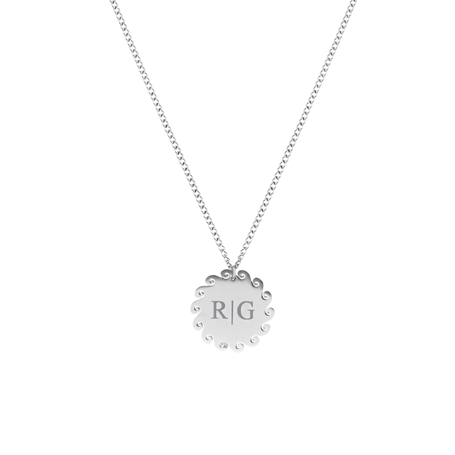 Graveerbare ketting waves