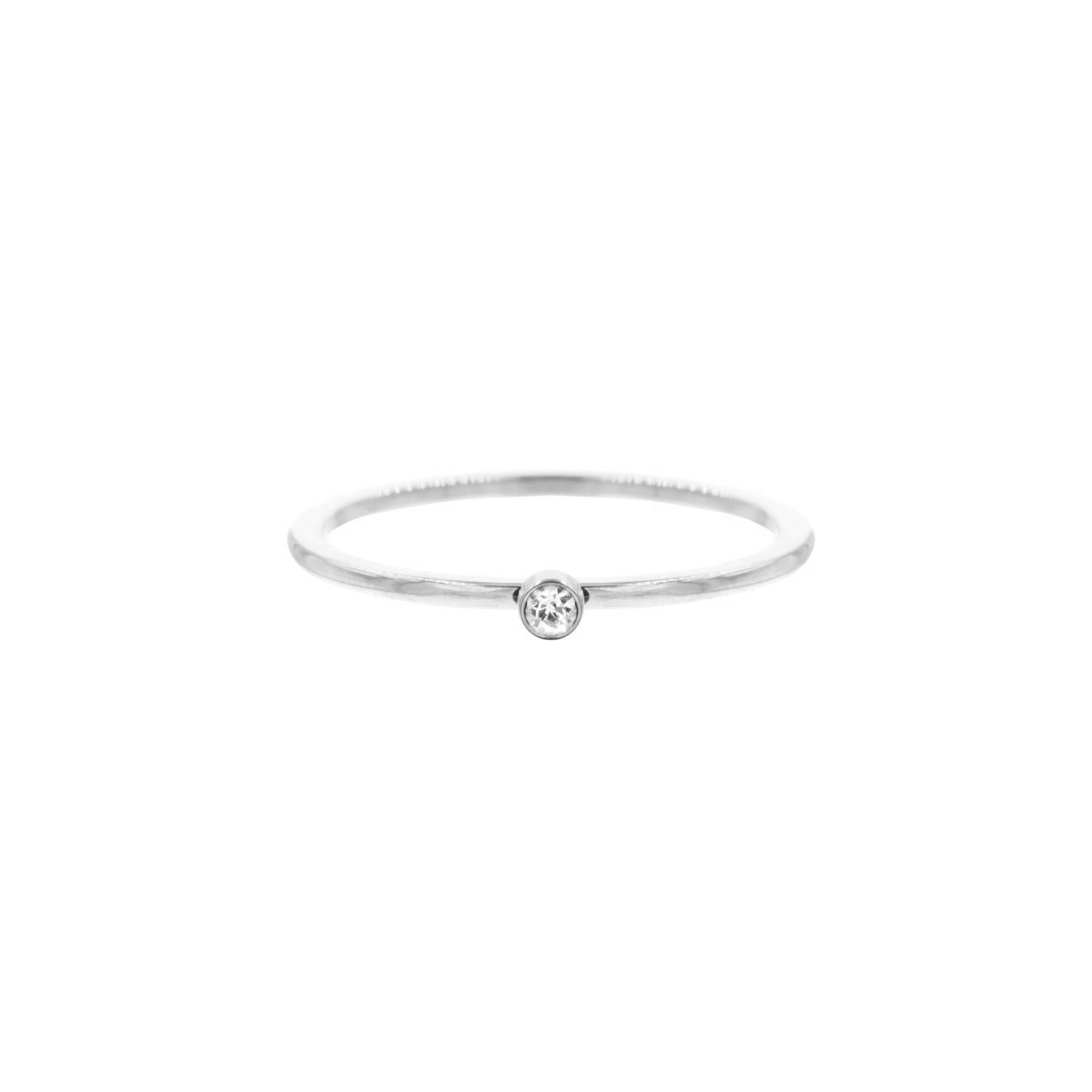 Ring met Steentje kleur zilver