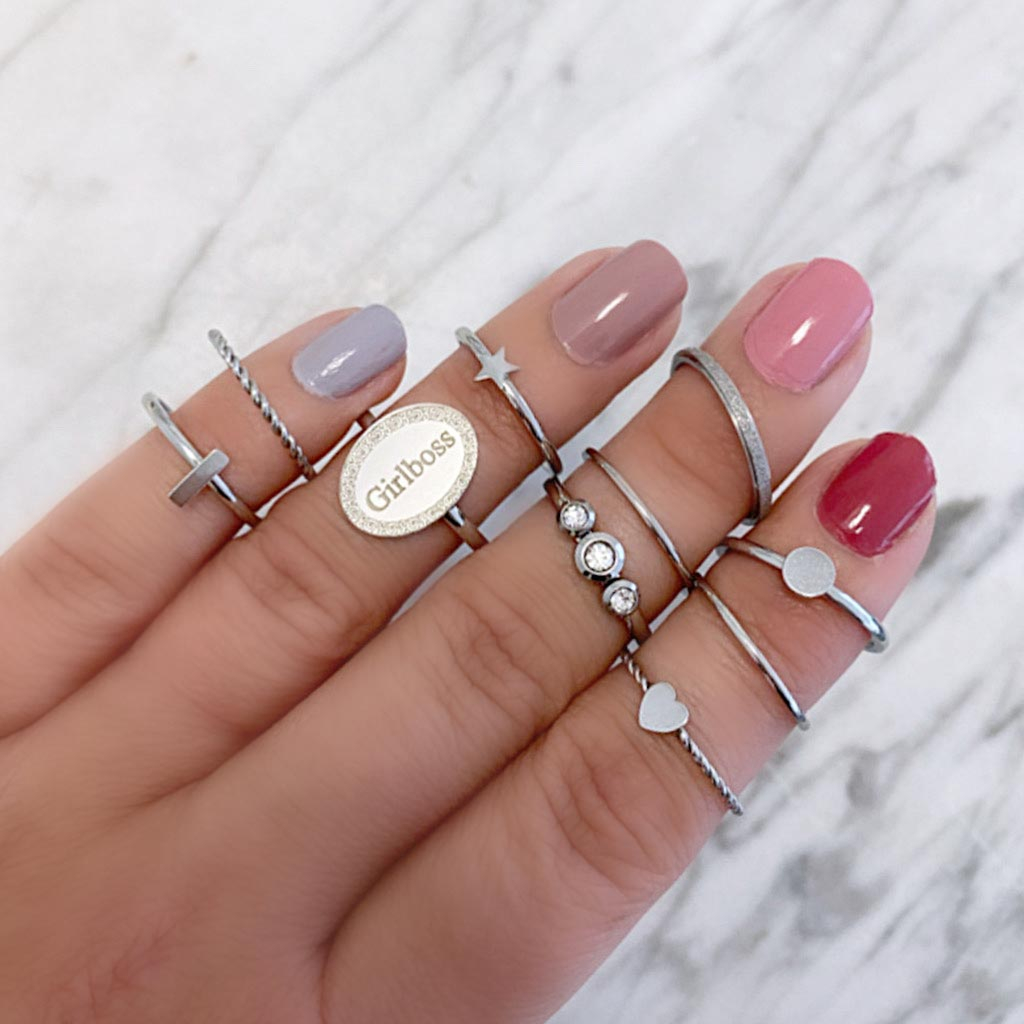 Leuke zilveren ringen om de hand