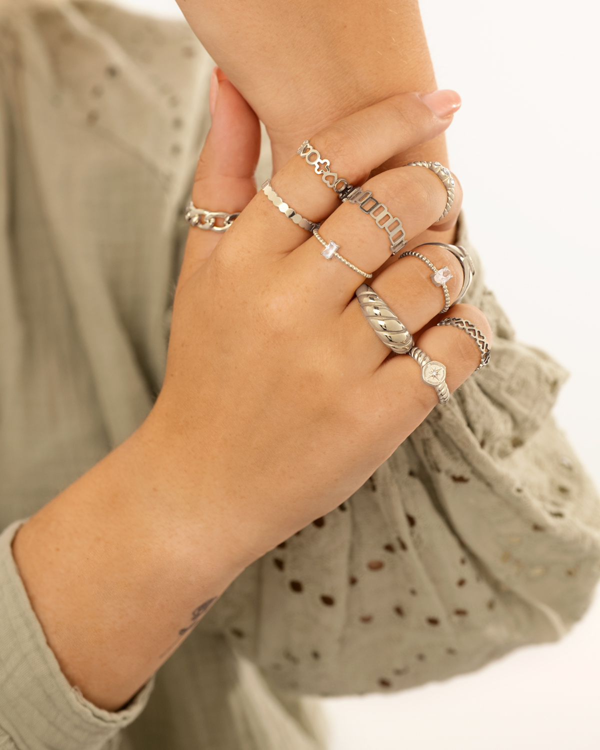 Ringen mix zilverkleurig