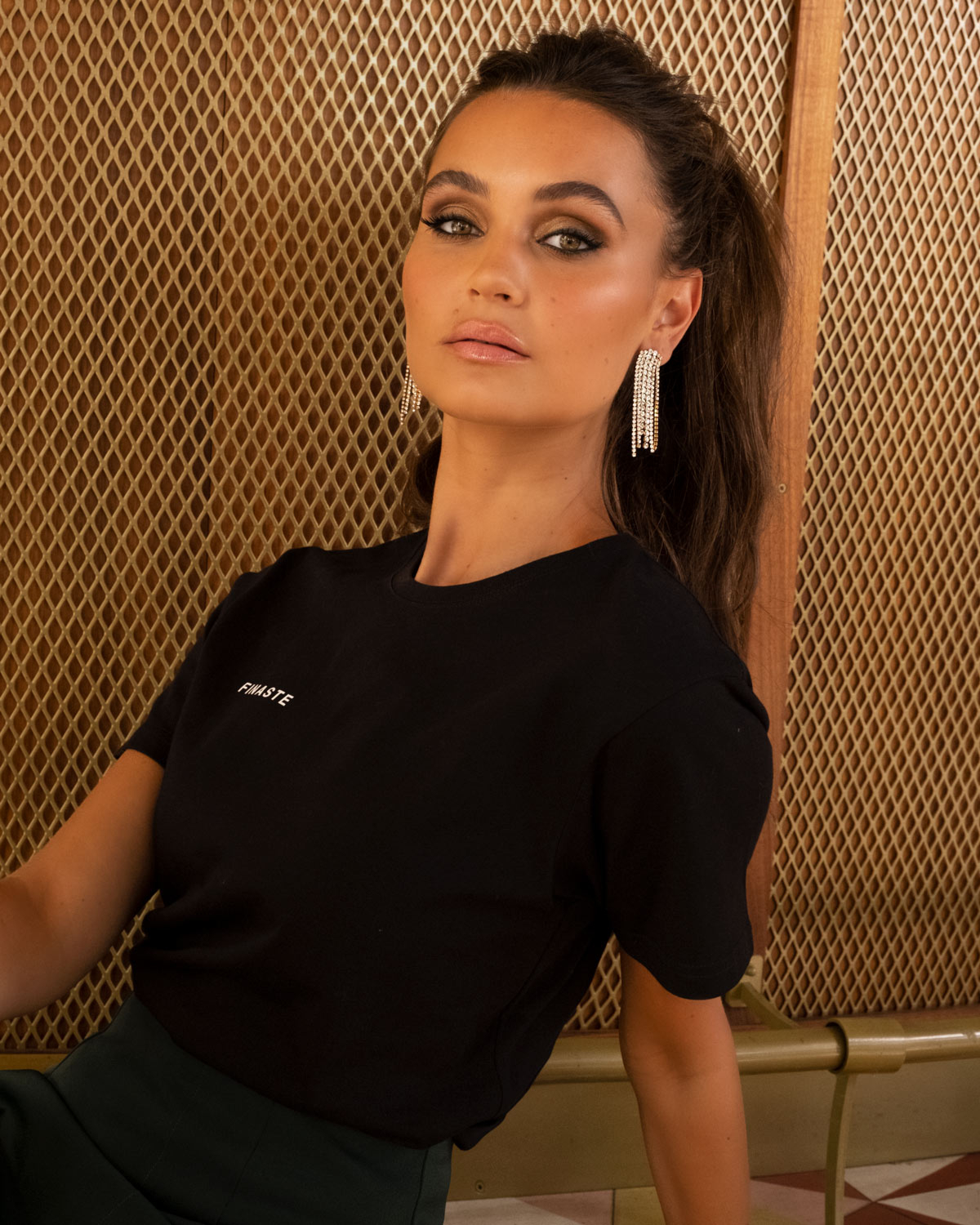 FINASTE brand t-shirt zwart