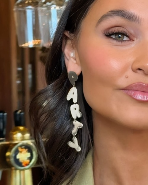 Zilveren oorbellen party