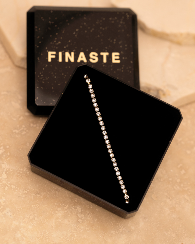 Minimalistische tennis armband goud in Finaste doosje