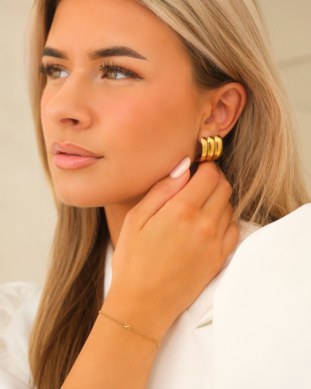 Initial bracelet mini goldplated