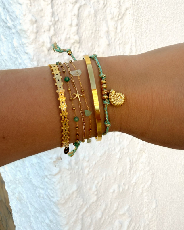 Gouden armparty groen