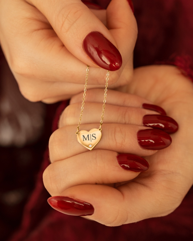 Gouden hartjes ketting