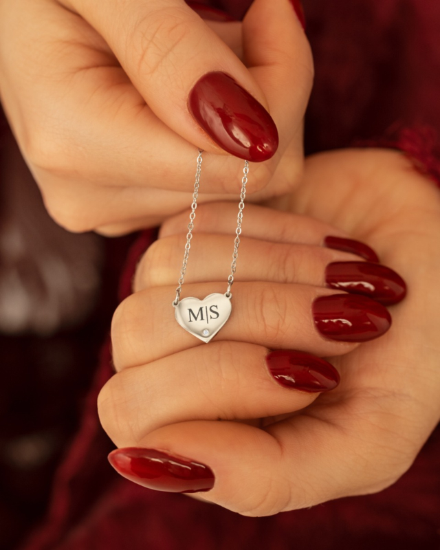 Zilveren hartjes ketting