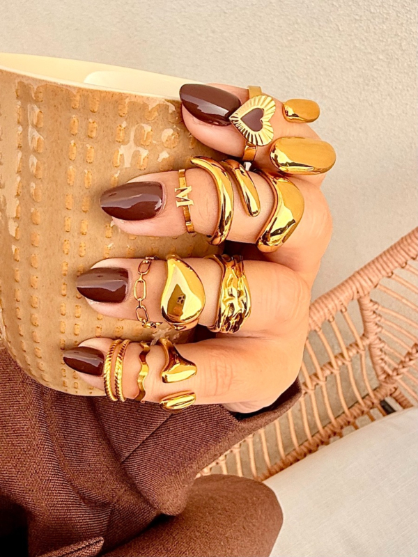 Mix van gouden ringen