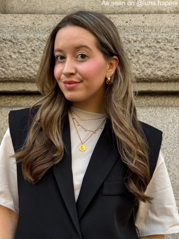 Statement initial ketting goudkleurig