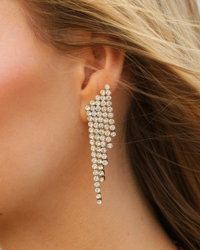 Festive oorbellen goud