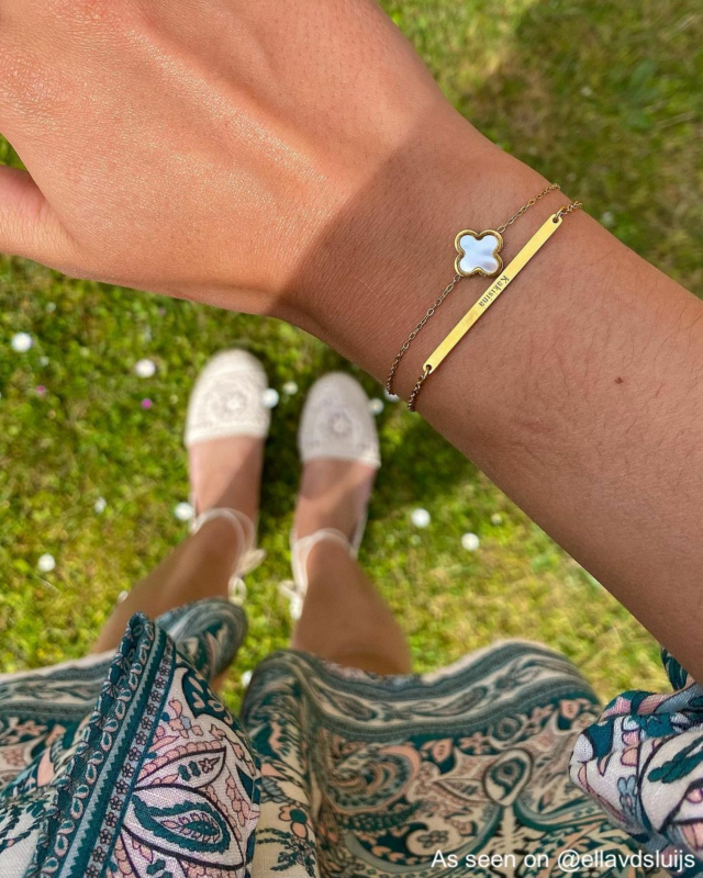 Luxury Clover armband kleur goud