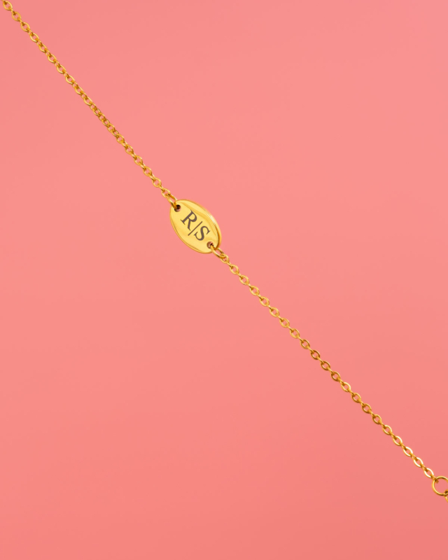 Gouden naam armband