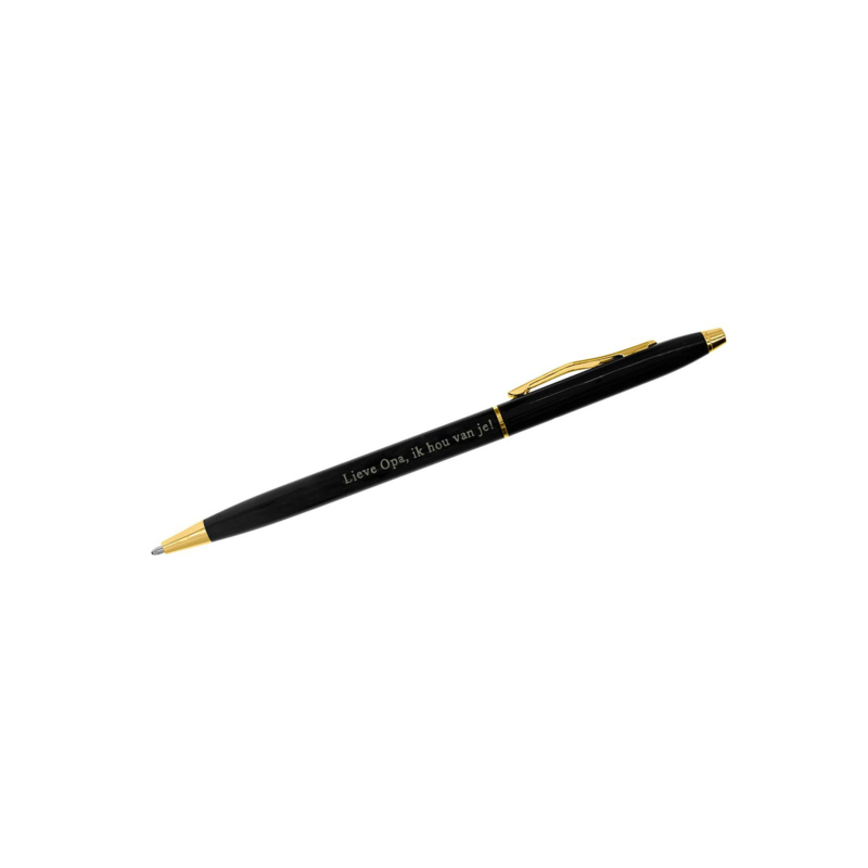 Pen met Gravering Zwart