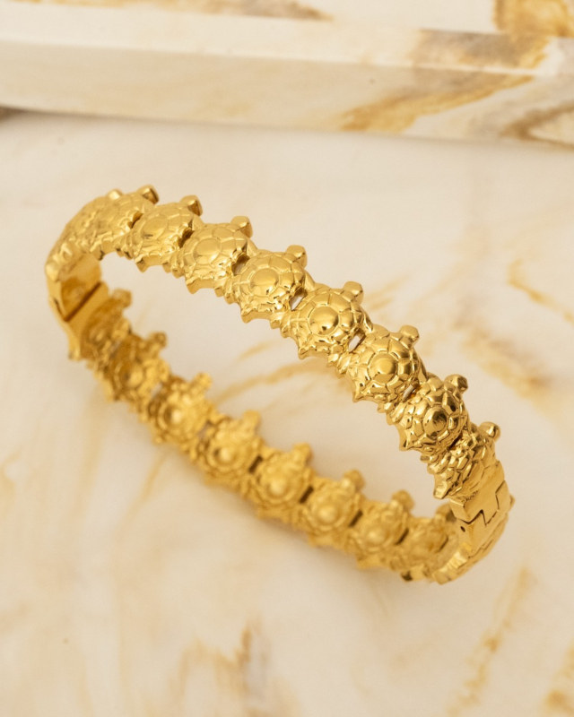 gouden schildpad bangle