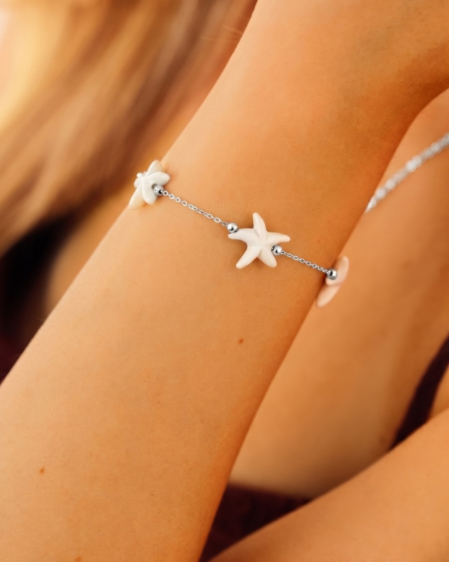zilveren armband met zeesterren
