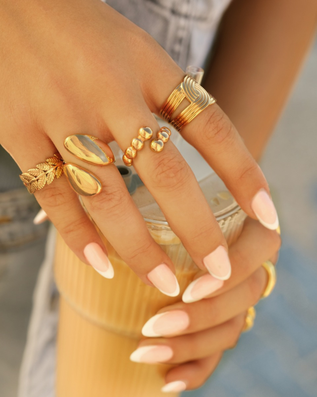 gouden ringen combinatie