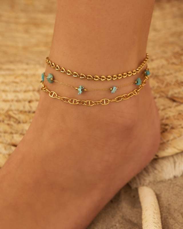 gouden enkelbandjes combinatie