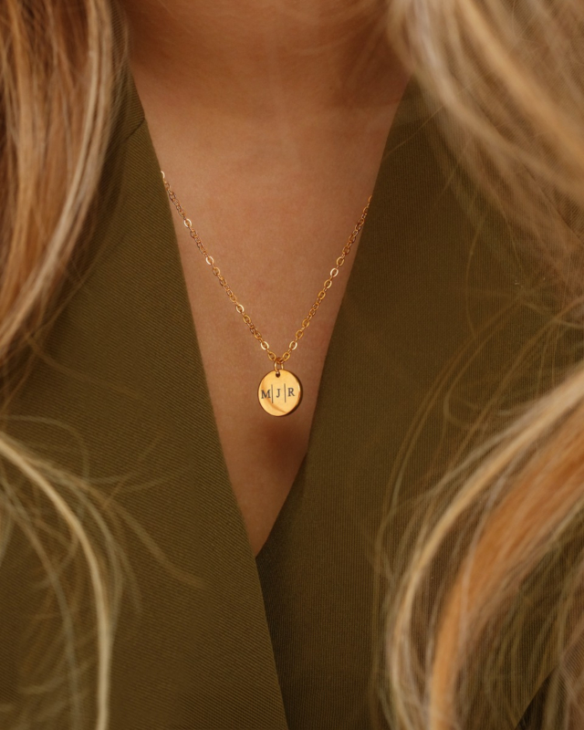 gouden ketting 3 letters