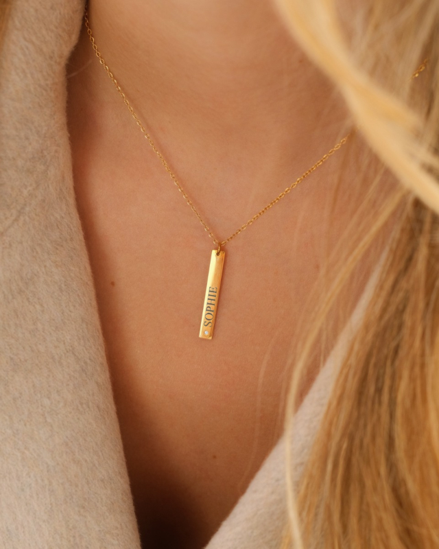 gouden ketting met naam