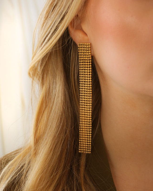 lange gouden oorbellen