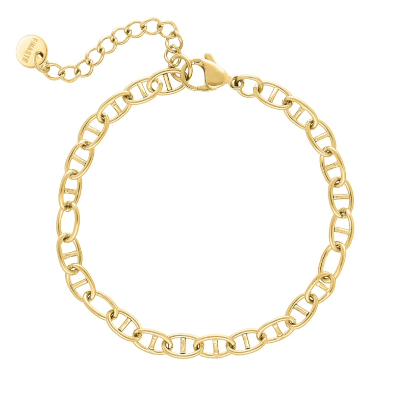 Chain enkelbandje eyecatcher mini goudkleurig