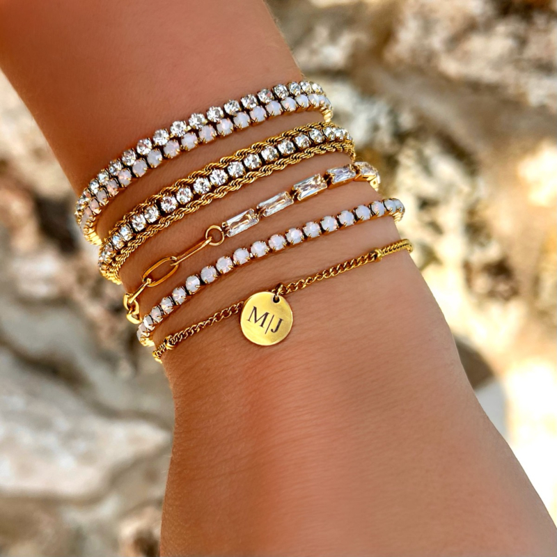 Tennis armparty goudkleurig