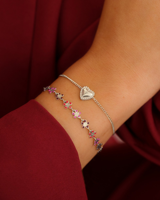 zilveren herfst armparty