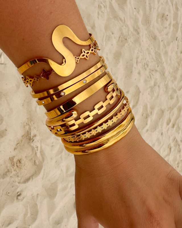 Smalle Bangle Open Goud Kleurig