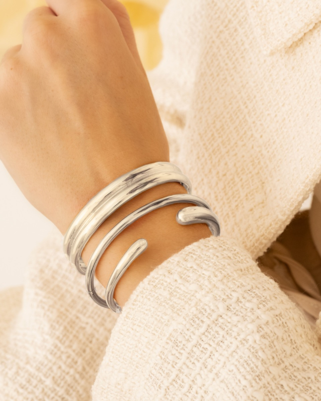 Bangle mix zilver