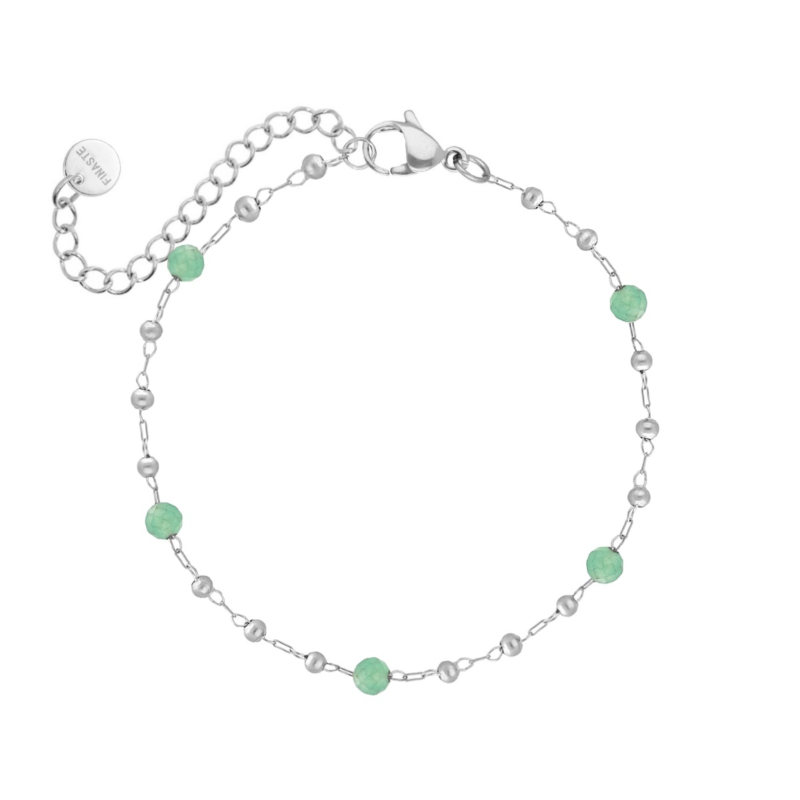 Bolletjes armband groen