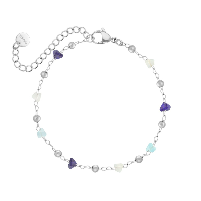 Bolletjes armband met steentjes