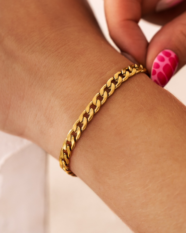 Chain armbandje goud