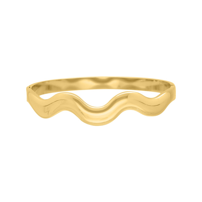 Bangle wave goudkleurig