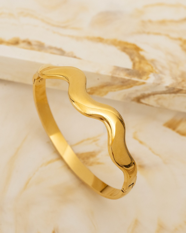 Gouden wave bangle