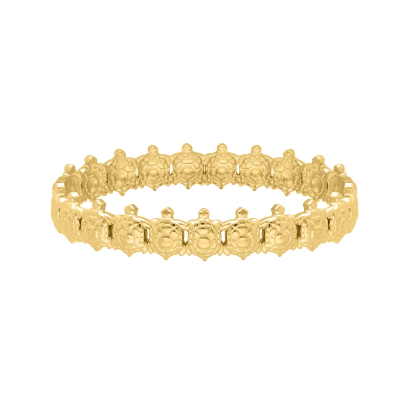 Bangle met schildpadden goudkleurig