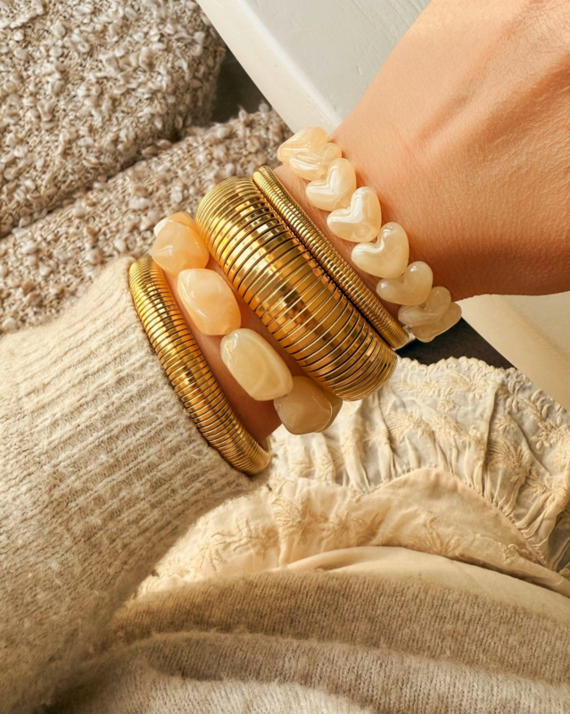 Armparty met kralen armbanden en bangles