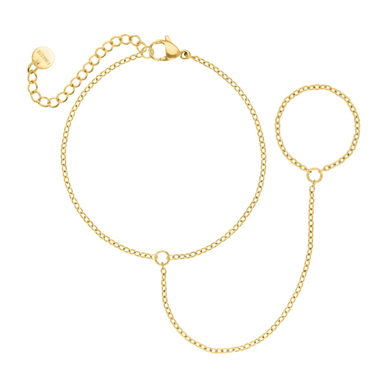 Handchain goudkleurig