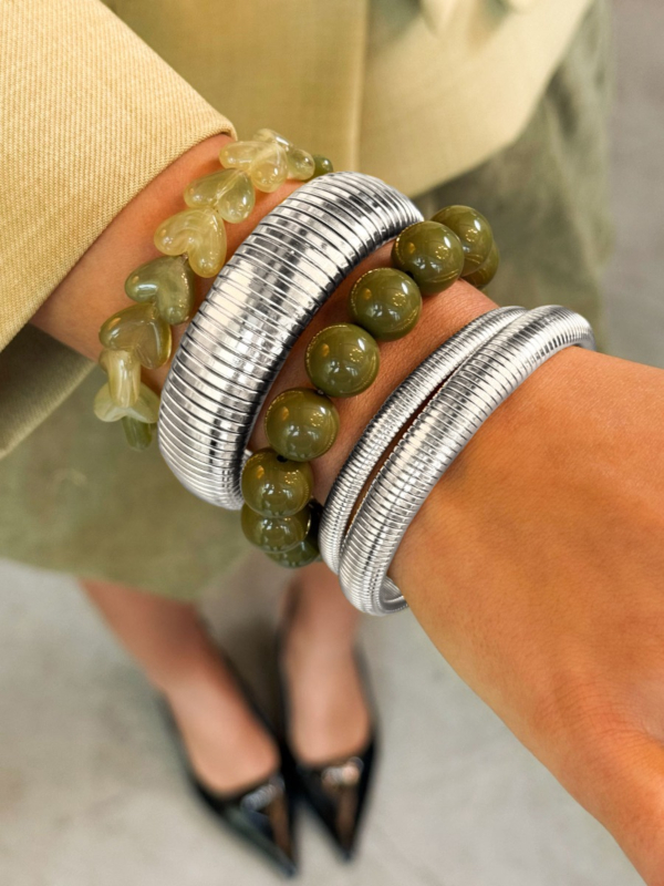 Zilveren armparty bangles