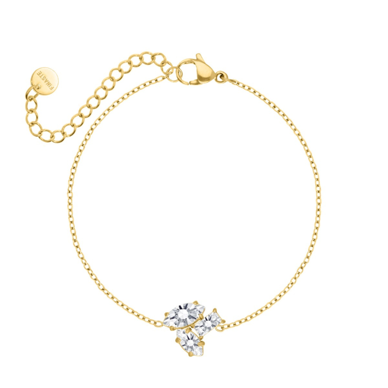 armband met steentjes goudkleurig