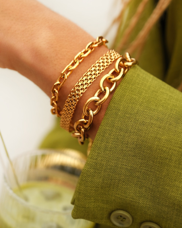 Gouden armparty chains