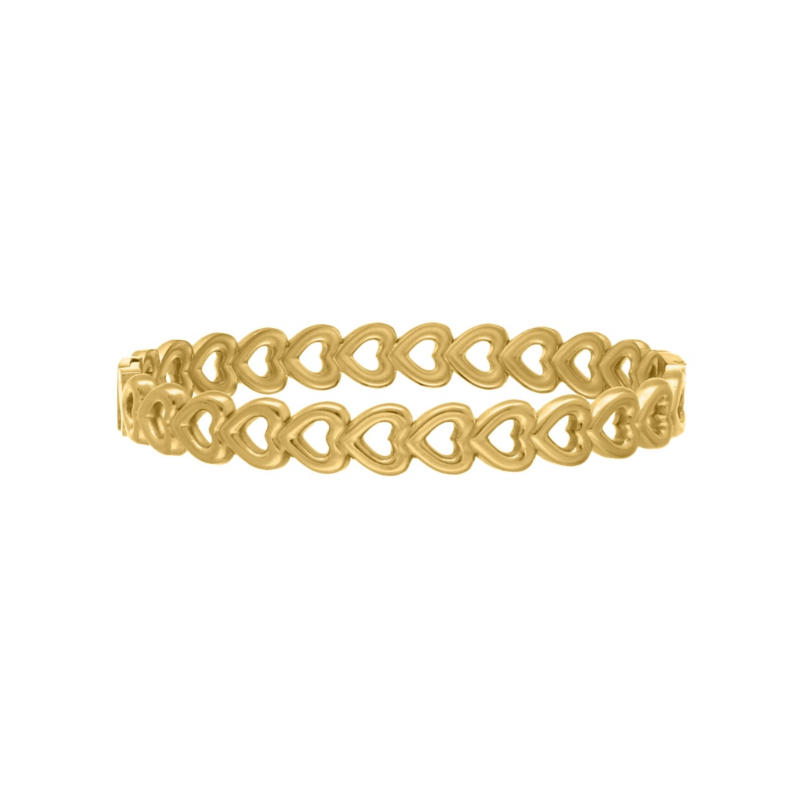 Bangle hartjes goudkleurig