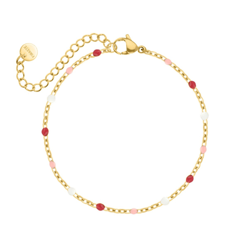 Armband dots mix goudkleurig