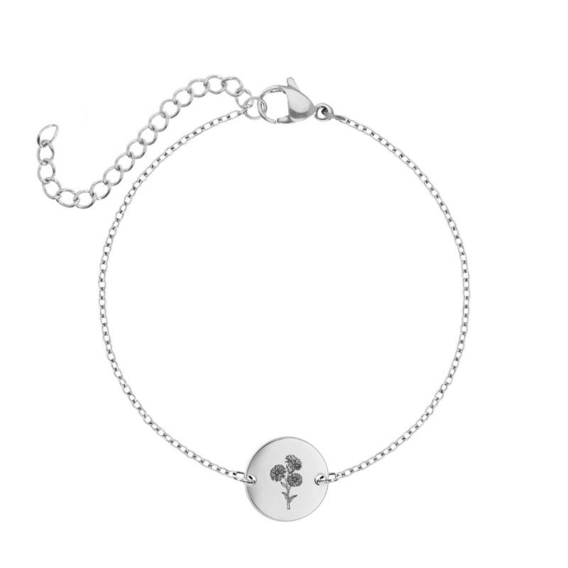 Geboortebloem armband