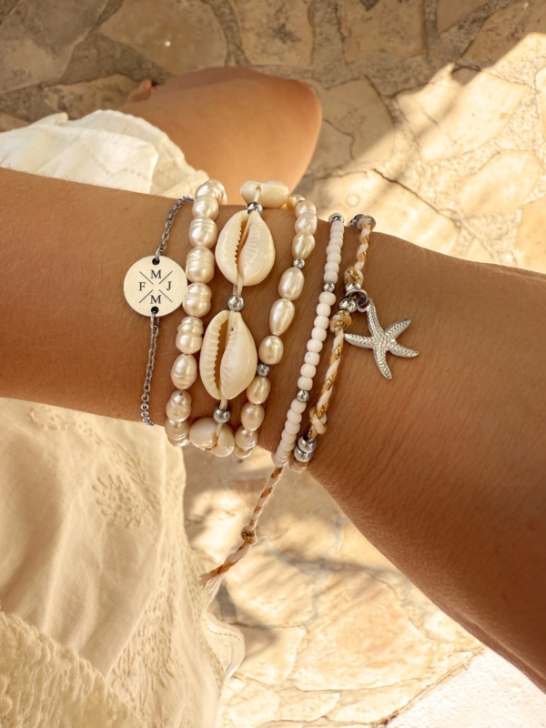 zilveren zomerse armparty