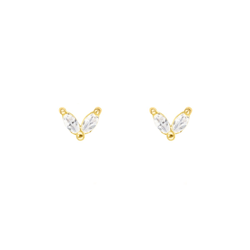 Oorknopjes mini sparkle goud kleurig